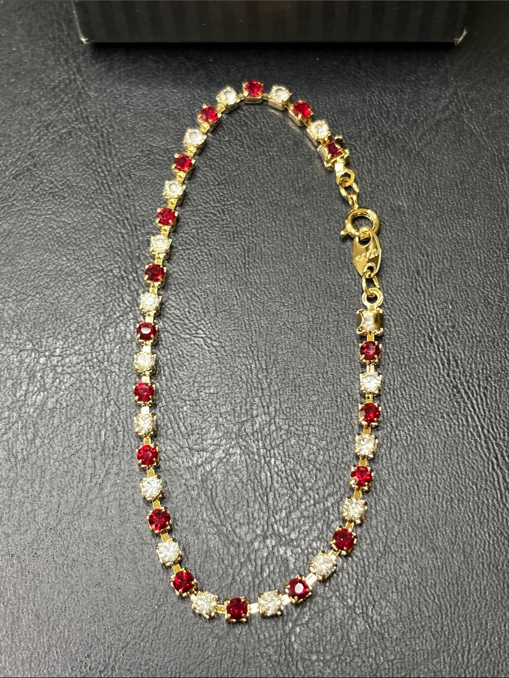Avon Tennis Bracelet - XL - Ruby & Diamond